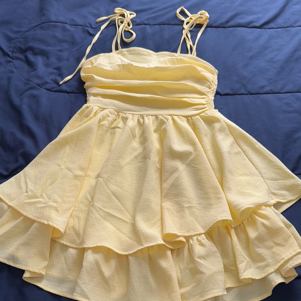 Yellow Ruffled Sundress